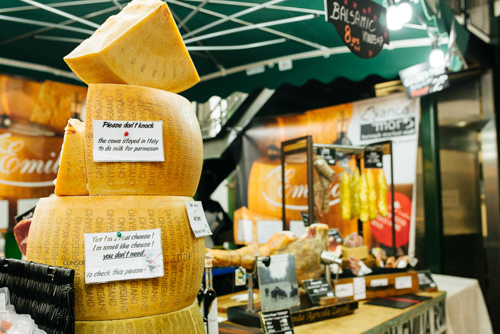 Selling Cheese in Borough Market in London City Photo