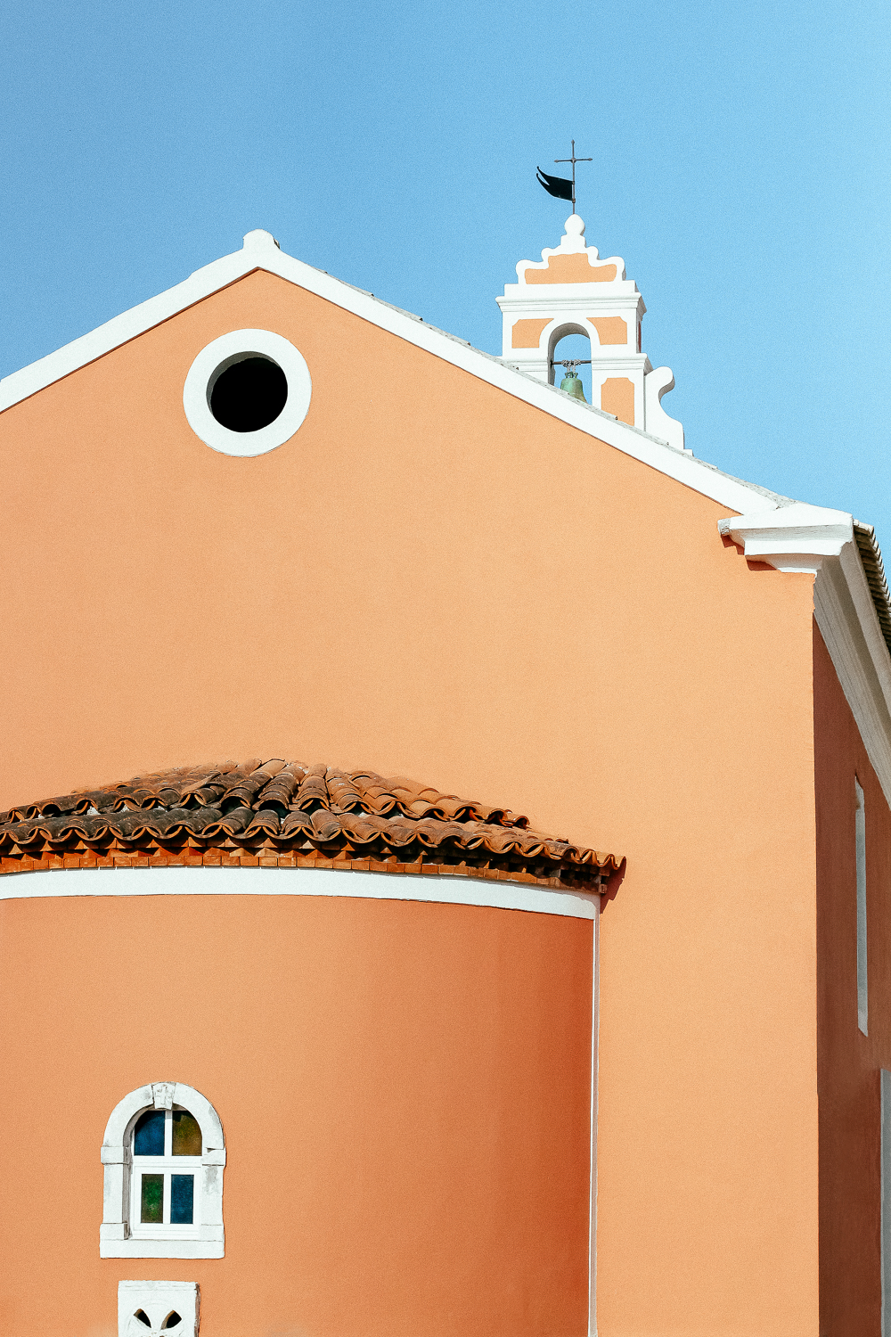 greek church on paxos island greece