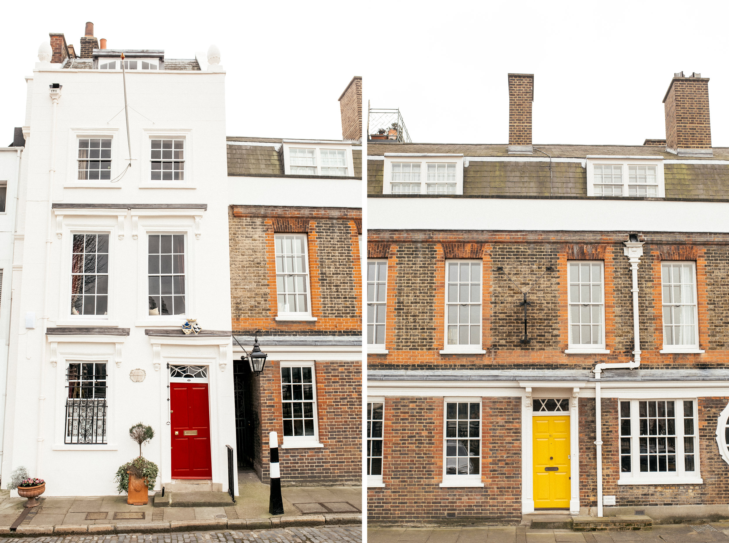 Red and Yellow doors in London City 