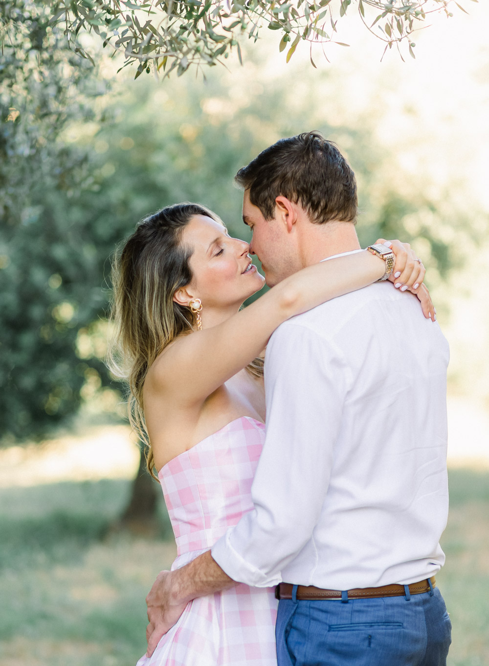 Napa Valley Olive Grove Engagement Photo