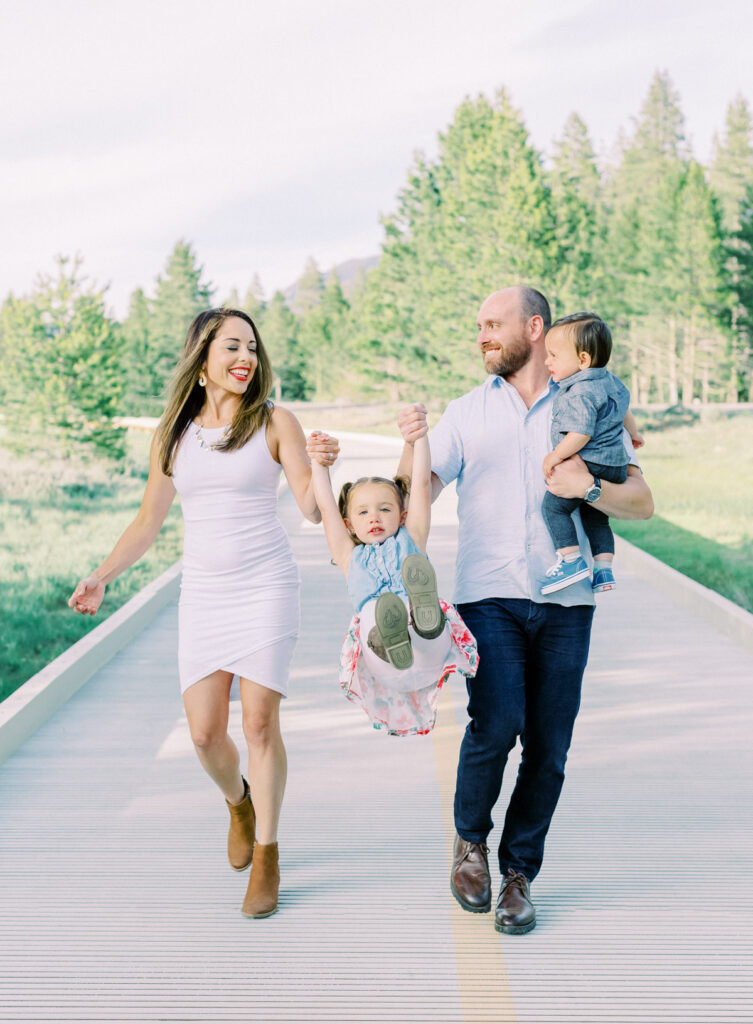 Family Photo Session in Lake Tahoe meadow