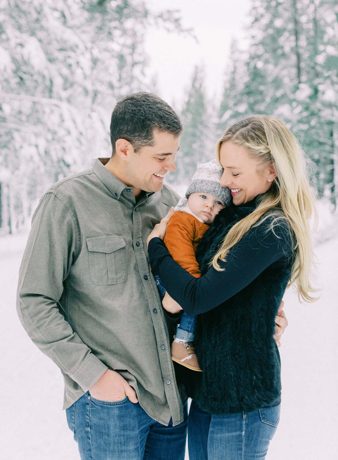 Perfect Lake Tahoe Winter Family Session