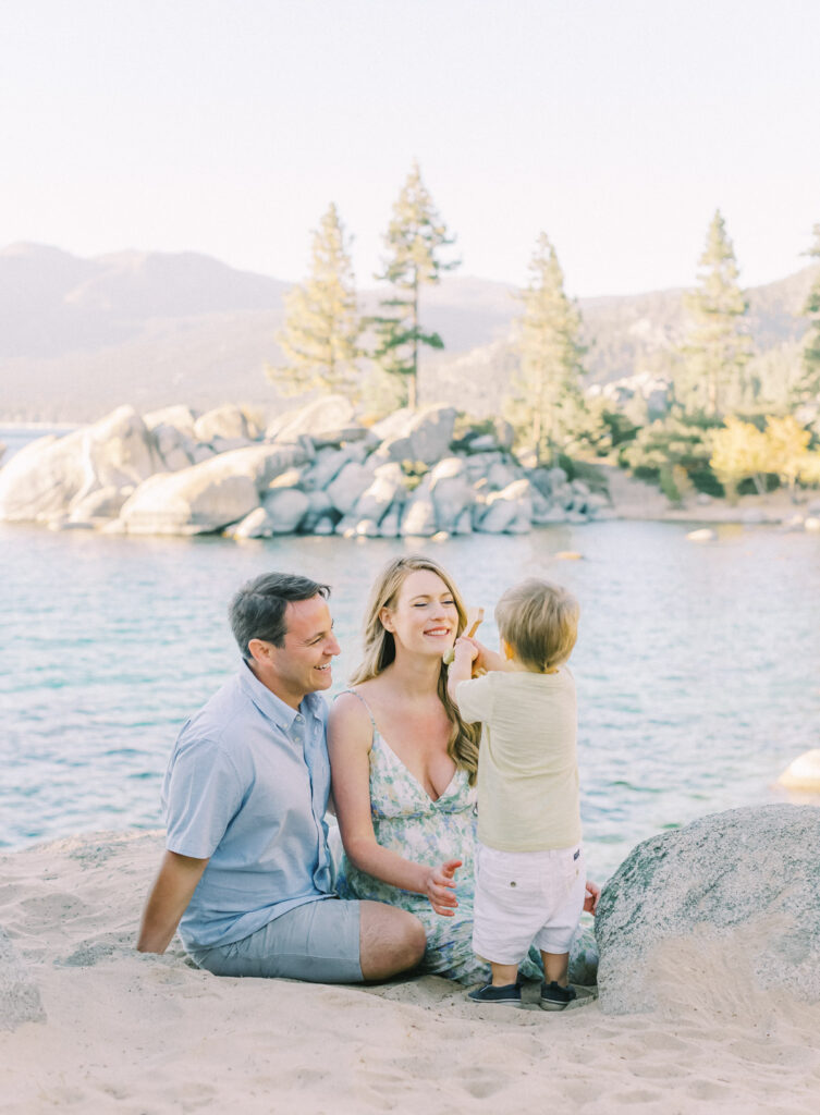 Lake Tahoe Family Photo Session on the Beach