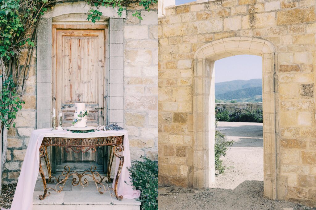 Decor in California Winery wedding at Sunstone Winery in Santa Ynez