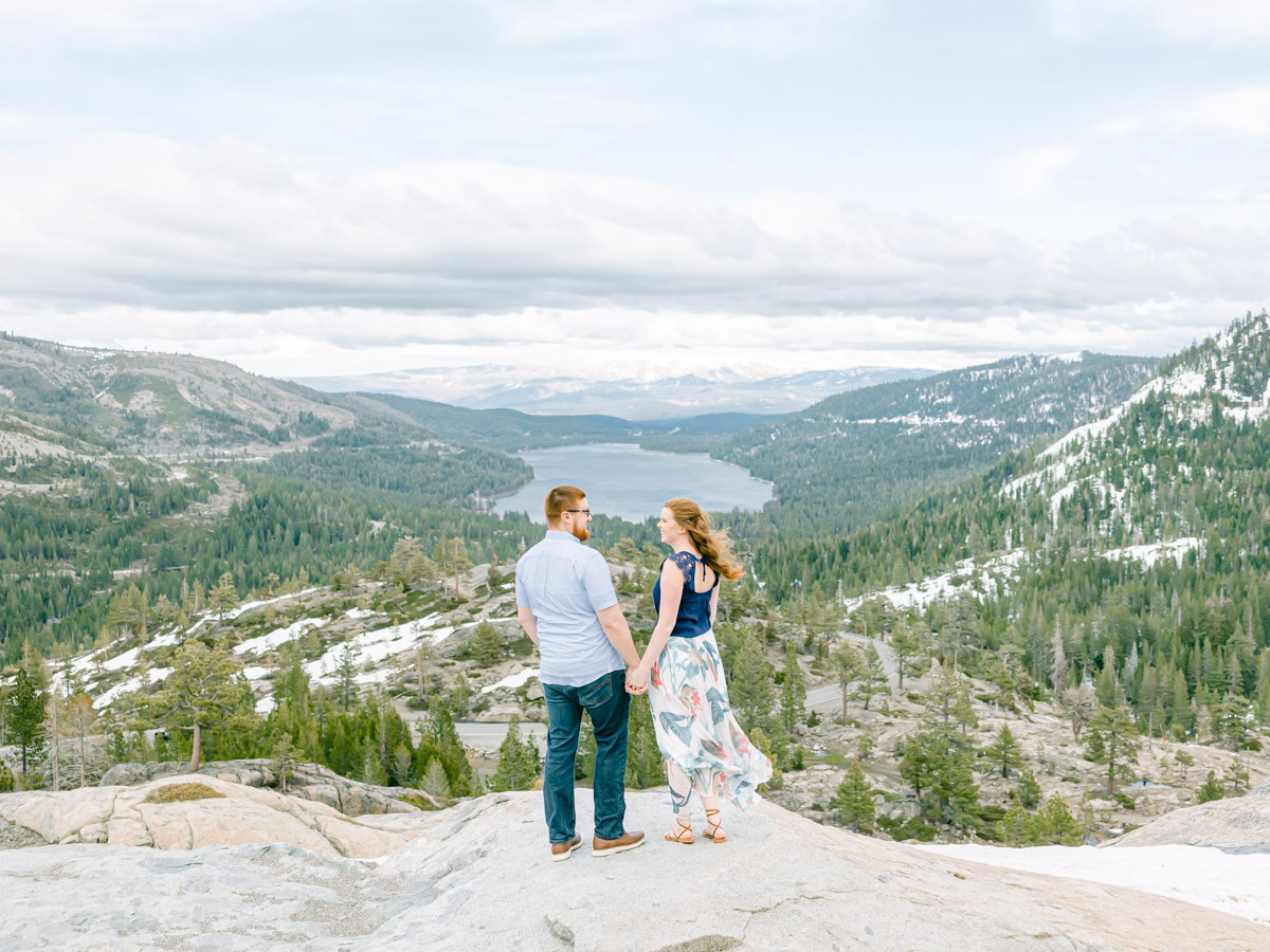 Lake Tahoe Winter Engagement in Donner Lake