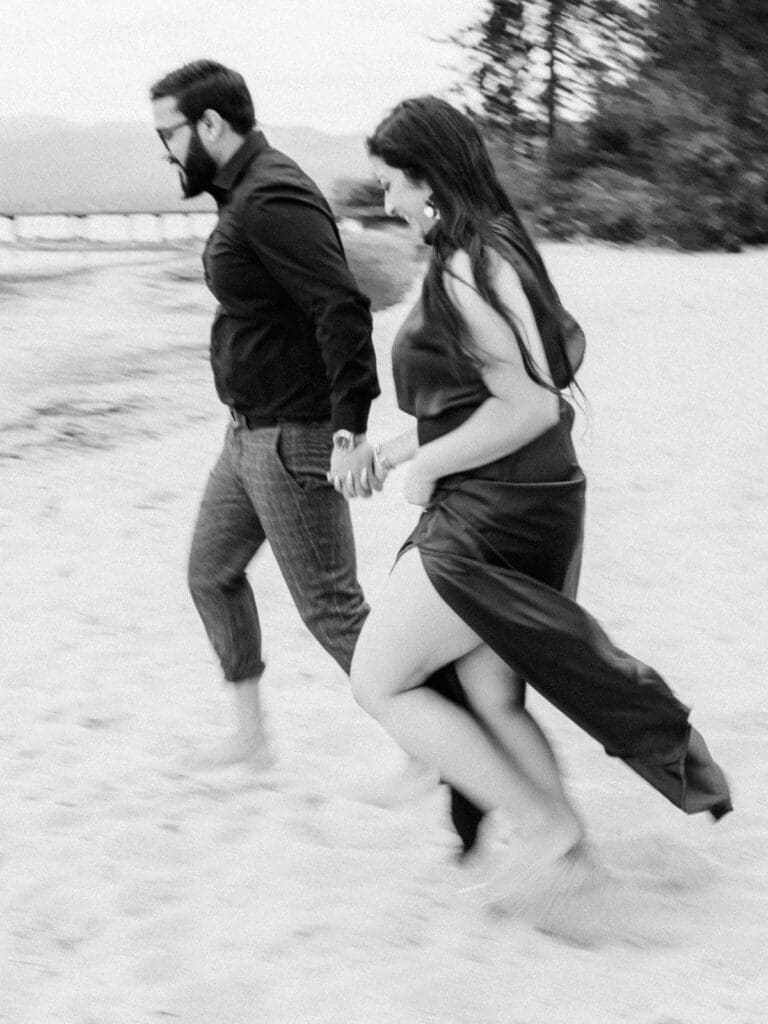 A Perfect Surprise Lake Tahoe Beach Engagement by Lake Tahoe Proposal Photographer