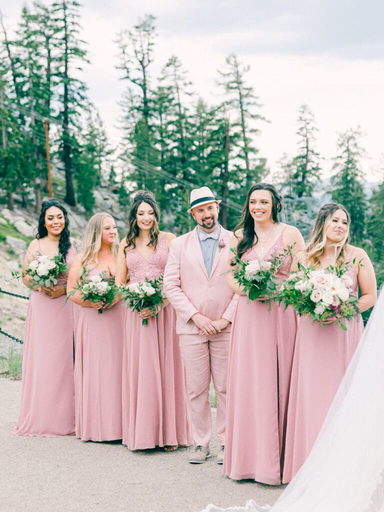 Bridesmaids photo at Lake Tahoe Lakeview Lodge Heavenly Mountain Resort