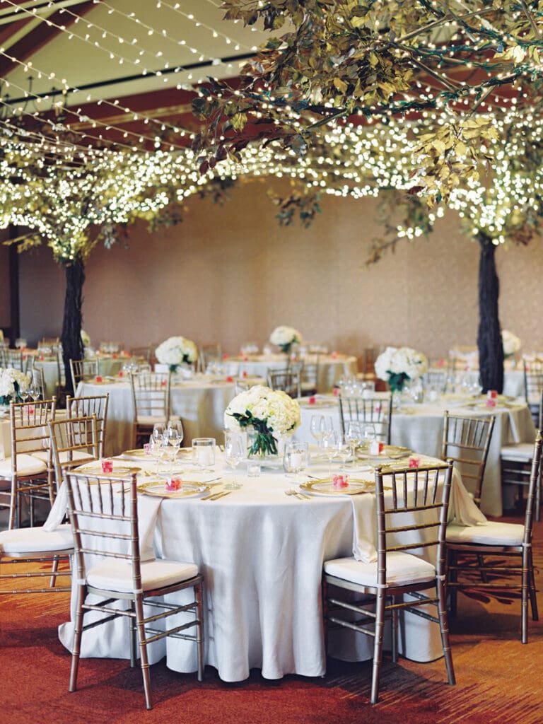 Winter Wedding reception decor at the Ritz-Carlton's Exquisite Lake Tahoe Wedding Venue