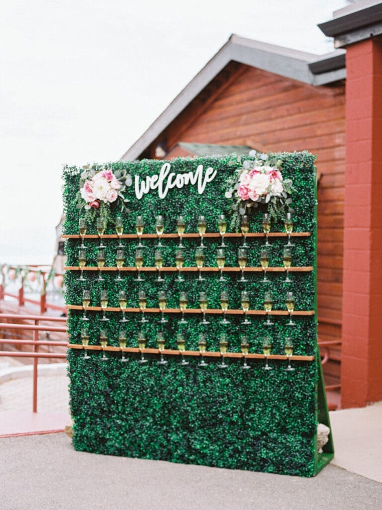 Top of the mountain Wedding decor photo at Lake Tahoe Lakeview Lodge Heavenly Mountain Resort