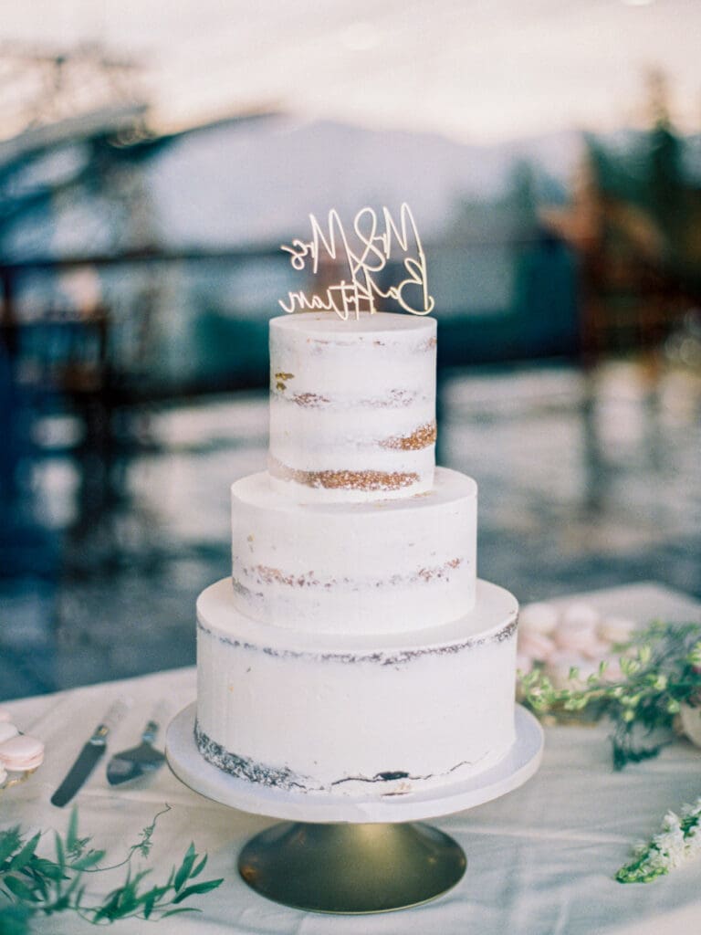 Top of the mountain Wedding reception decor at Lake Tahoe Lakeview Lodge Heavenly Mountain Resort | Lake Tahoe Film Photographer