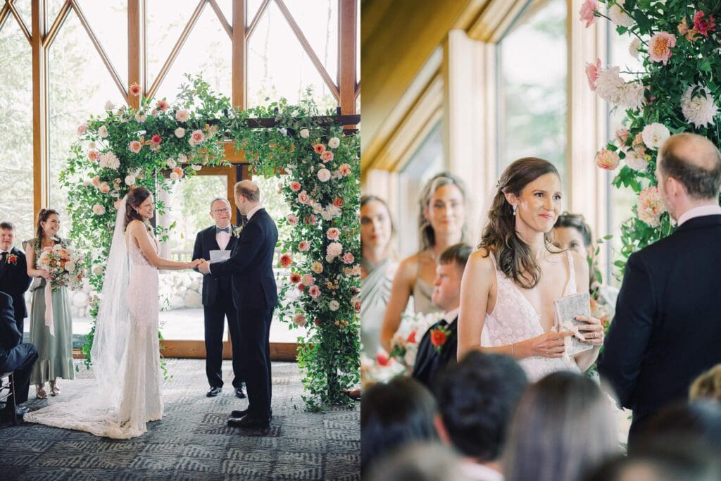 Wedding ceremony at Edgewood Resort in Lake Tahoe 