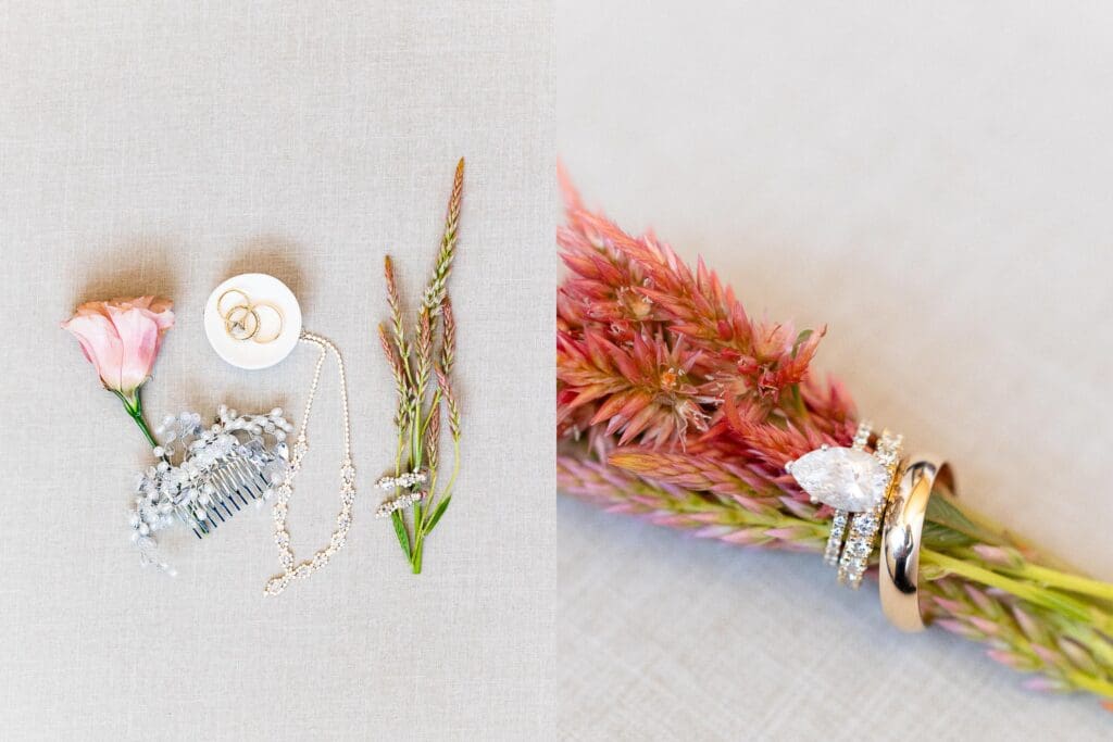 Bride details at Everline Resort, Lake Tahoe wedding.