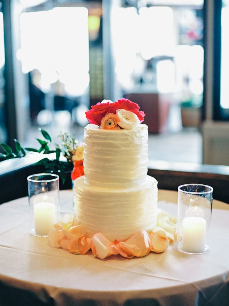 Gar Woods Lake Tahoe summer wedding cake