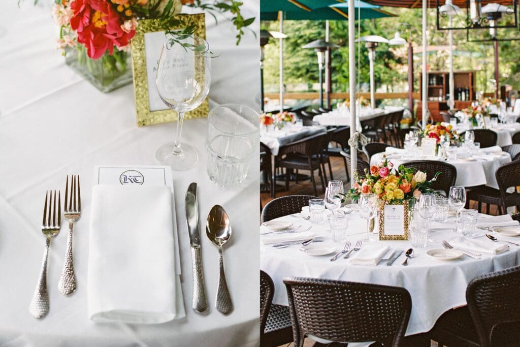 Gar Woods Lake Tahoe summer wedding decor