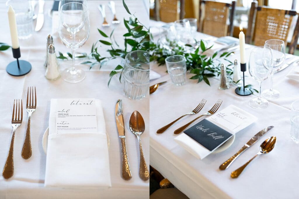 Lake Tahoe wedding decor 