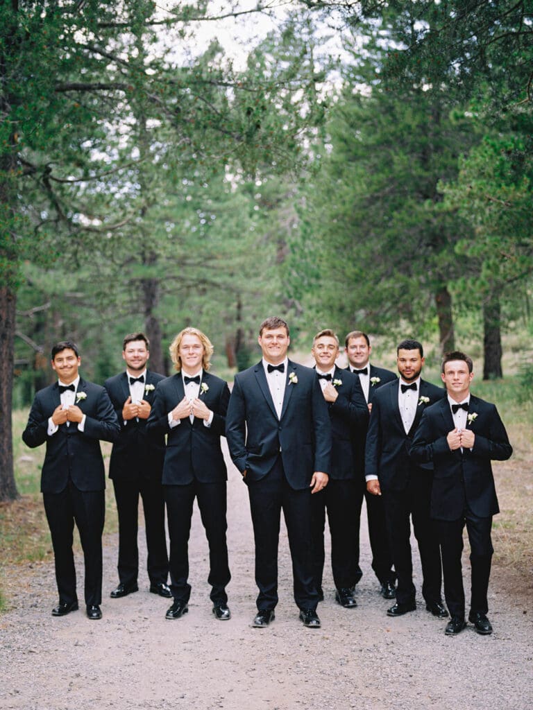 Groomsmen at  Lake Tahoe Dancing Pines Wedding 