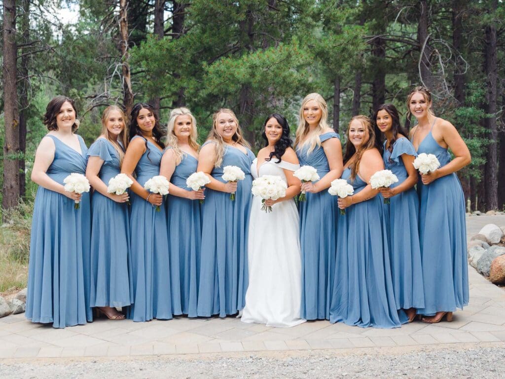 Bridesmaids at  Lake Tahoe Dancing Pines Wedding 