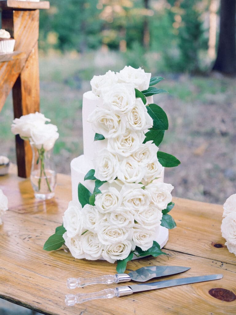 Lake Tahoe Dancing Pines Wedding cake