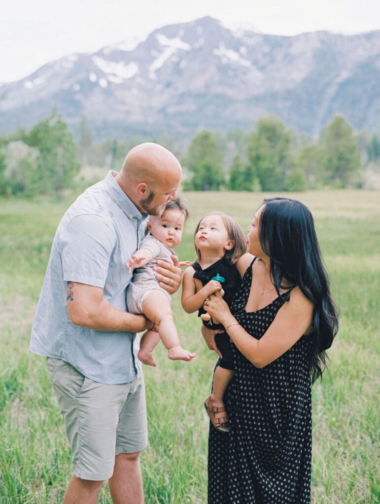 Family Photo in Lake Tahoe meadow 