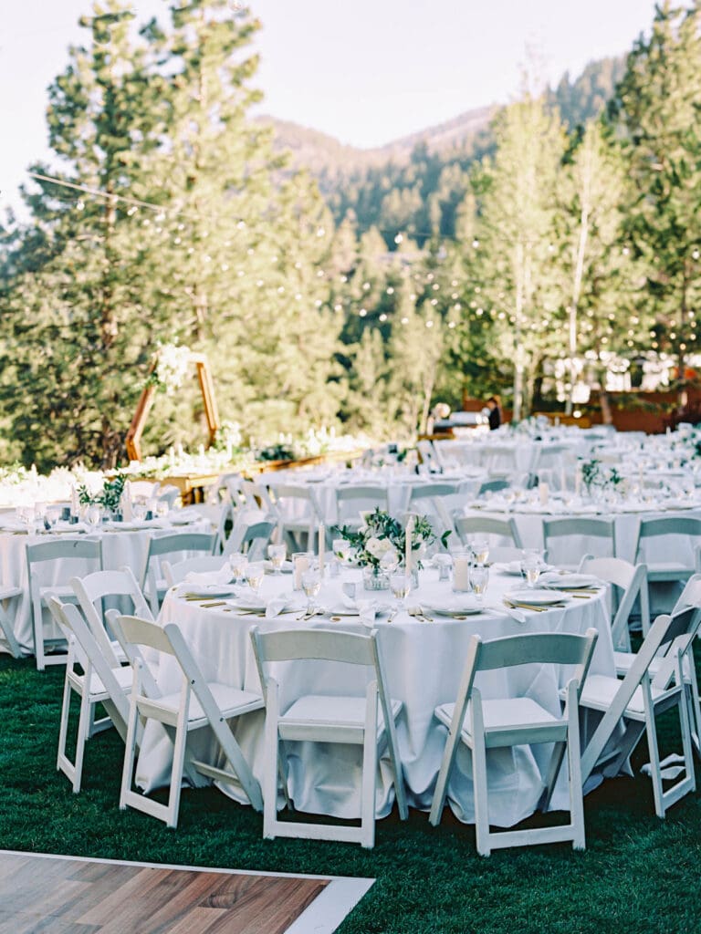 Tannenbaum Lake Tahoe wedding decor photo