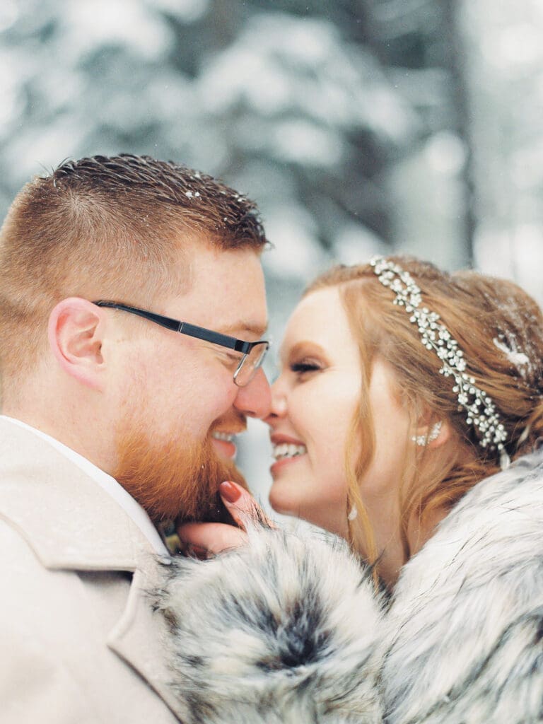 Cozy Lake Tahoe Cabin Winter Wedding