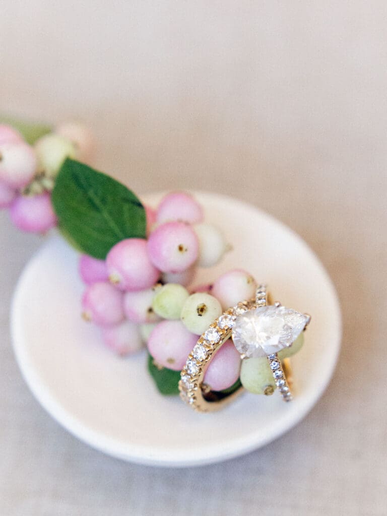 Bride rings at Everline Resort, Lake Tahoe wedding.