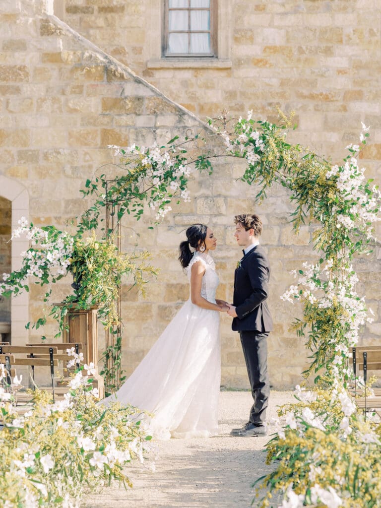 Bride and Groom wedding ceremony portraits at Sunstone Villa - Sunstone Winery and Vineyards 