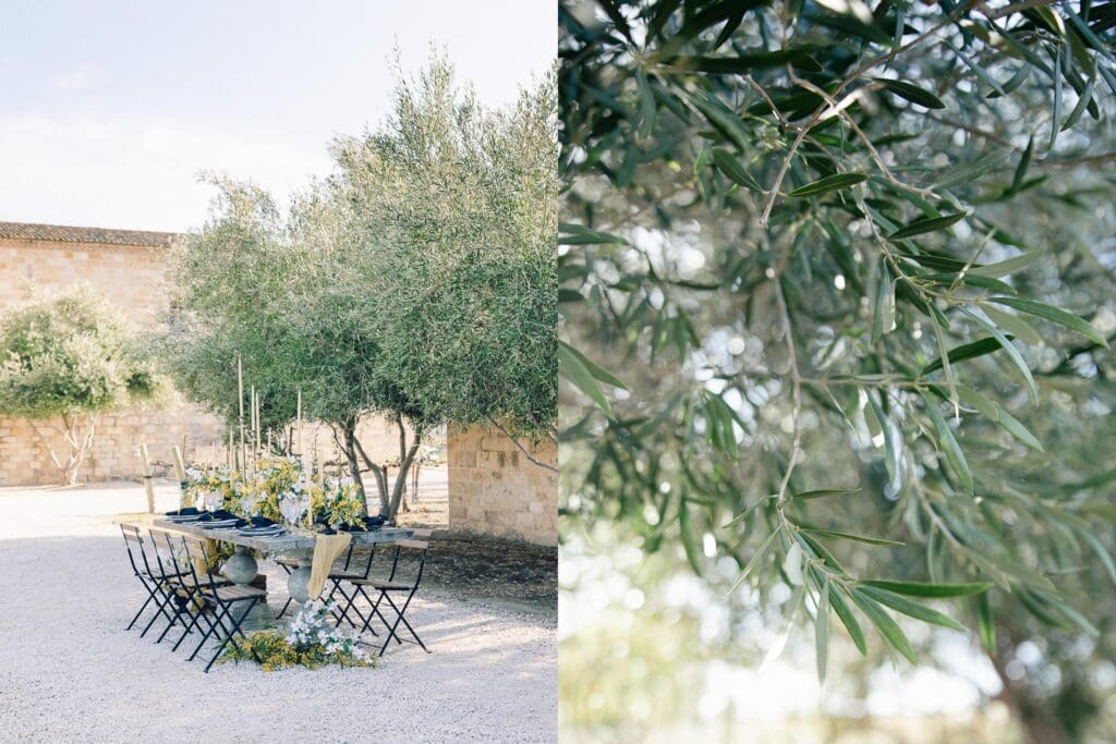 Stunning simplistic and elegant wedding decor in yellow color at Sunstone Villa - Sunstone Winery and Vineyards wedding