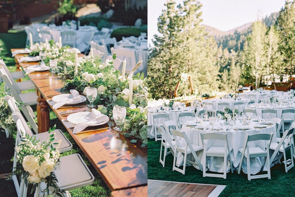 Tannenbaum Lake Tahoe wedding decor photo